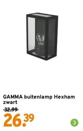 GAMMA GAMMA buitenlamp Hexham zwart aanbieding