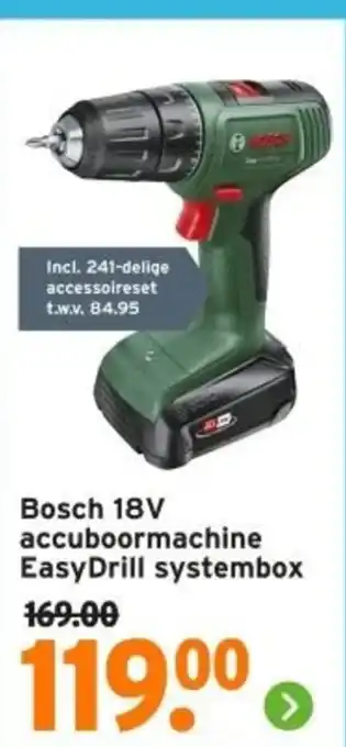 GAMMA Bosch 18V accuboormachine EasyDrill systembox aanbieding