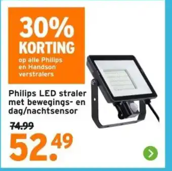 GAMMA Philips LED straler met bewegings en dag/nachtsensor aanbieding