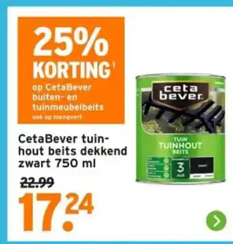 GAMMA CetaBever tuin- hout beits dekkend zwart aanbieding