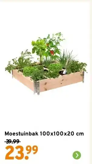 GAMMA Moestuinbak 100x100x20 cm aanbieding