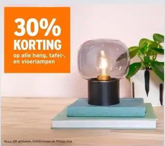 GAMMA Op alle hang, tafel, en vloerlampen aanbieding