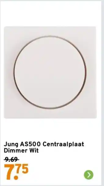 GAMMA Jung AS500 Centraalplaat Dimmer Wit aanbieding