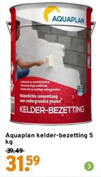 GAMMA Aquaplan kelder bezetting aanbieding