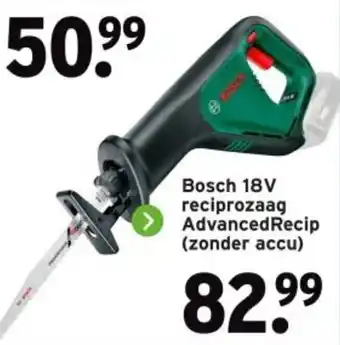 GAMMA Bosch 18V reciprozaag Advanced Recip zonder accu aanbieding