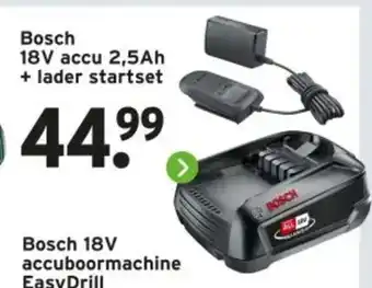 GAMMA Bosch 18V accu 2,5Ah + lader startset aanbieding