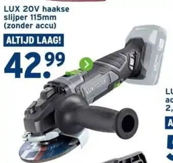 GAMMA LUX 20V haakse slijper 115mm aanbieding