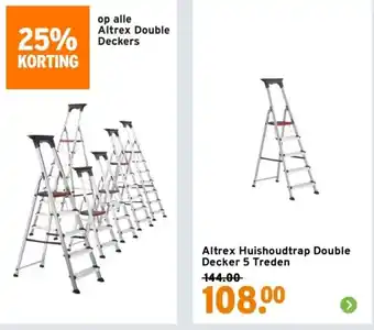 GAMMA Altrex huishoudtrap double decker 5 treden aanbieding