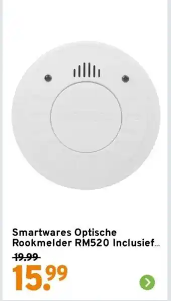 GAMMA Smartwares Optische Rookmelder RM520 Inclusief aanbieding