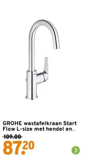 GAMMA Grohe wastafelkraan start flow l size met hendel en aanbieding