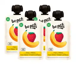 De Online Drogist Be Plus Knijpfruit Strawberry & Banana Multiverpakking aanbieding