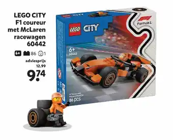 Intertoys LEGO CITY F1 coureur met McLaren racewagen 60442 aanbieding