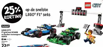 Intertoys Lego city f1 grid met vcarb en sauber racewagens 60474 aanbieding