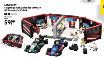 Intertoys LEGO CITY F1 garage met Mercedes AMG en Alpine auto's 60444 aanbieding