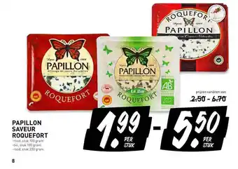 De Kweker Papillon Saveur Roquefort 100g aanbieding