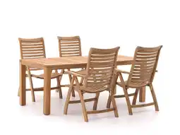 Kees Smit Sunyard Corby/Oxford 200cm dining tuinset 5-delig verstelbaar aanbieding