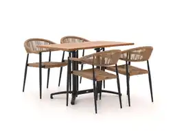 Kees Smit Manifesto Belpasso/Canzo 120cm dining tuinset 5-delig stapelbaar inklapbaar aanbieding