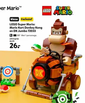 Intertoys LEGO Super Mario: Mario Kart Donkey Kong en DK Jumbo 72033 aanbieding