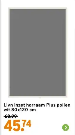 GAMMA Livn inzet horraam Plus pollen wit aanbieding