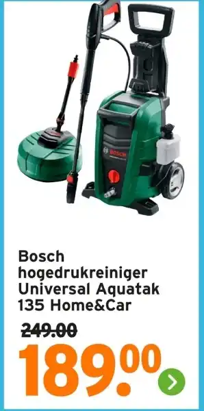 GAMMA Bosch hogedrukreiniger Universal Aquatak 135 Home&Car aanbieding