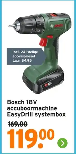 GAMMA Bosch 18V accuboormachine EasyDrill systembox aanbieding