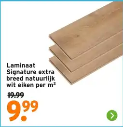 GAMMA Laminaat Signature extra breed natuurlijk wit eiken aanbieding