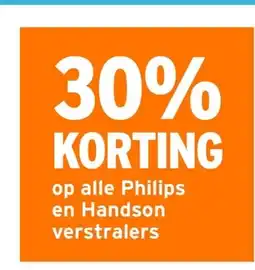 GAMMA Op alle philips en handson verstralers aanbieding