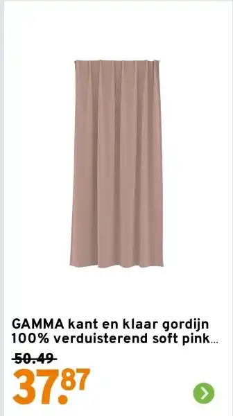 GAMMA GAMMA kant en klaar gordijn 100% verduisterend soft pink aanbieding