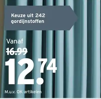 GAMMA Keuze uit 242 gordijnstoffen aanbieding