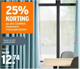 GAMMA op alle GAMMA maatwerk vouw gordijnen aanbieding