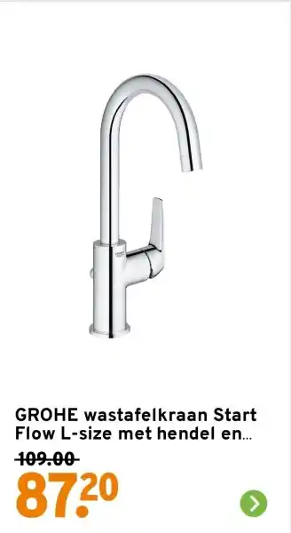 GAMMA Grohe wastafelkraan start flow l size met hendel en aanbieding