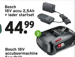 GAMMA Bosch 18V accu 2,5Ah + lader startset aanbieding