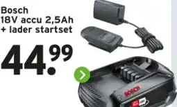 GAMMA Bosch 18V accu 2,5Ah + lader startset aanbieding