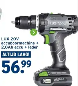 GAMMA LUX 20V accuboormachine + 2,0Ah accu + lader aanbieding