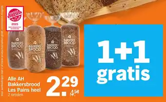 Albert Heijn Alle AH Bakkersbrood Les Pains heel aanbieding