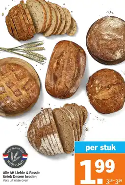 Albert Heijn Alle AH Liefde & Passie Uniek Desem broden aanbieding