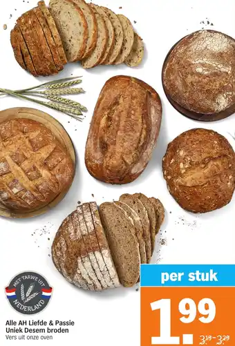 Albert Heijn Alle AH Liefde & Passie Uniek Desem broden aanbieding