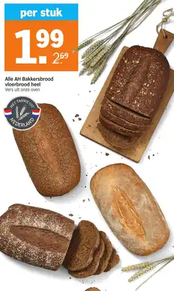 Albert Heijn Alle AH Bakkersbrood vloerbrood heel aanbieding