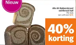 Albert Heijn Alle AH Bakkersbrood swirlbrood half aanbieding