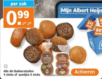 Albert Heijn Alle AH Bakkersbollen aanbieding