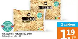 Albert Heijn AH Zuurkool naturel aanbieding