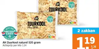 Albert Heijn AH Zuurkool naturel aanbieding