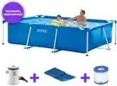 Bol.com Intex zwembad frame-pool - 260x160x65 cm - Ingegrepen Filterpomp Solarzeil - compleet pakket aanbieding