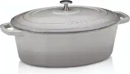 Bol.com Braadpan Gietijzer Ovaal Grijs 33 x 26 cm - Kela | Calido aanbieding