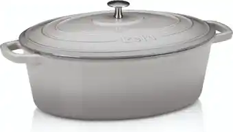 Bol.com Braadpan Gietijzer Ovaal Grijs 33 x 26 cm - Kela | Calido aanbieding