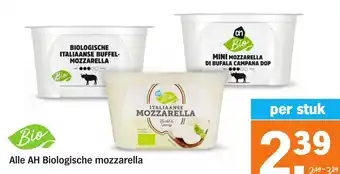 Albert Heijn Alle AH Biologische mozzarella aanbieding