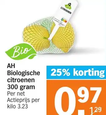 Albert Heijn AH Biologische citroenen aanbieding