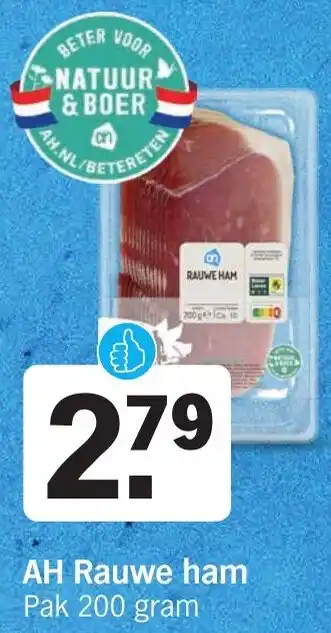 Albert Heijn AH Rauwe ham aanbieding