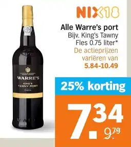 Albert Heijn Alle Warre's port aanbieding