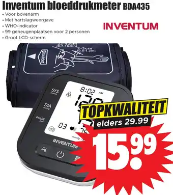 Dirk Inventum bloeddrukmeter BDA435 aanbieding